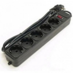 Surge Protector Ultra Power 5 Sockets 4.5m Anti-fire Plastic Black
