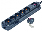 Surge Protector Gembird SPG-RM-6 5-outlets Remote Control 1.8m Black