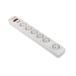 Surge Protector Tuncmatik 6 Outlets 1050Joules 1.5m White