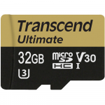32GB microSDHC Transcend Class 10 TS32GUSDU3M (UHS-I U3M Ultimate R/W:95/60MB/s SD Adapter)