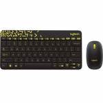 Keyboard & Mouse Logitech Wireless Desktop MK240 Black/Charteuse/Yellow USB