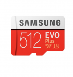 512GB microSD Samsung EVO Plus MB-MC512GA (Class 10 UHS-I U3 with SD adapter R/W:100/90MB/s)