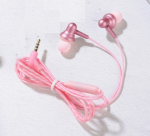 Earphones Keeka Q31 with mic Pink
