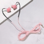 Earphones Keeka Q32 with mic Pink