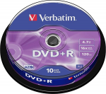 DVD+R VERBATIM DataLifePlus AZO 4.7GB 16x Spindle 10pcs