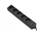 Surge Protector Ultra Power UP3-B-0.5UPS 5 Sockets 0.5m UPS Black