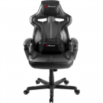 Gaming Chair AROZZI Milano Black/Black (Max Weight/Height 95kg/160-180cm PU Leather)