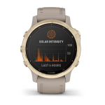 Smart Watch Garmin fenix 6S Pro Solar Edition Light Gold with Light sand band (010-02409-11)