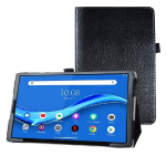Tablet Case Book PU Leather for Lenovo Tab M10 FHD Plus TB-X606X Black