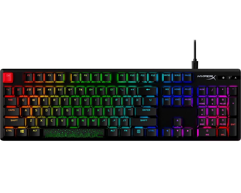 Keyboard HyperX Alloy Origins PBT RGB 639N5AA Mechanical HyperX Aqua  Tactile key switch Backlight RU Black купить в Кишинёве