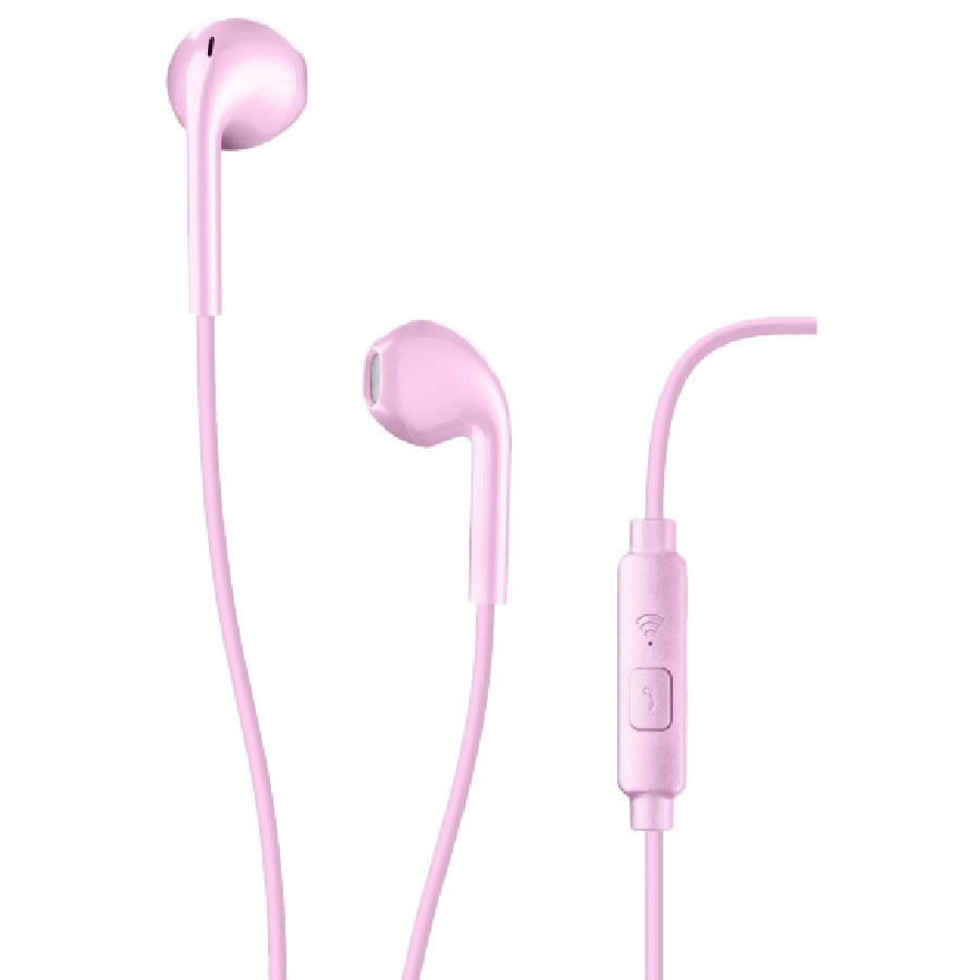 Earphone LIVEK Cellular LIVE EGG-capsule with mic Pink