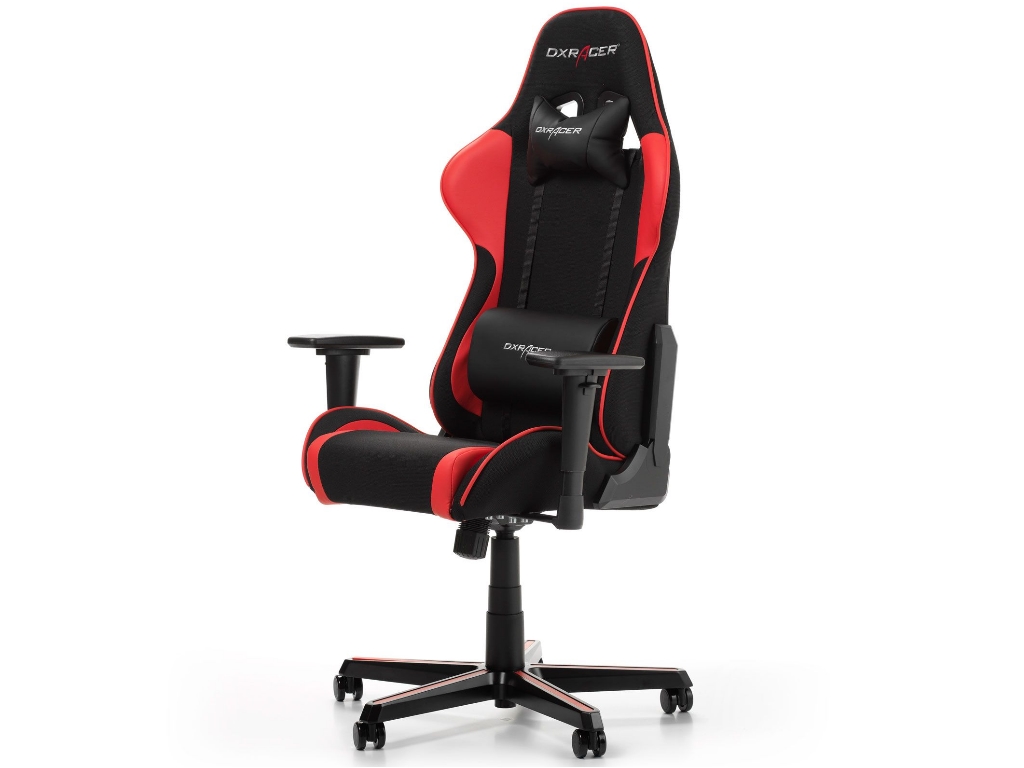 Gaming Chair DXRacer Formula GC-F11-NR-H1 Black/Black/Red (Max Weight/Height 150kg/145-180cm Fabric & PU)