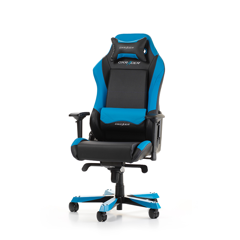 Gaming Chair DXRacer Iron GC-I11-NB-S4 Black/Black/Blue (Max Weight/Height 150kg/160-195cm PU leather & PVC leather)