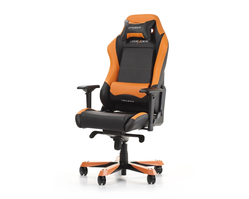 Gaming Chair DXRacer Iron GC-I11-NO-S4 Black/Black/Orange (Max Weight/Height 130kg/160-195cm PU leather & PVC leather)