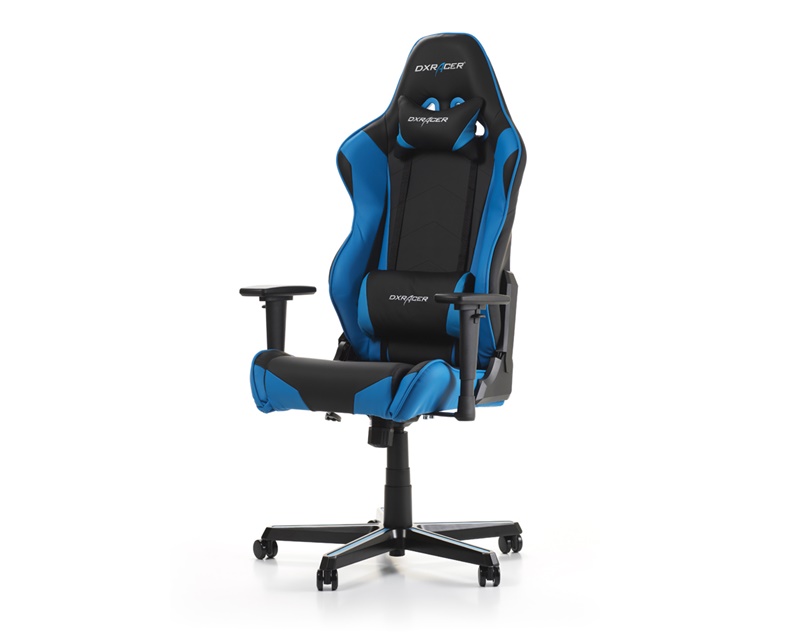 Gaming Chair DXRacer Racing GC-R0-NB-Z1 Black/Black/Blue (Max Weight/Height 100kg/165-195cm PU Leather)