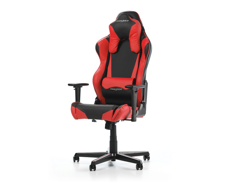 Gaming Chair DXRacer Racing GC-R1-NR-M2 Black/Black/Red (Max Weight/Height 100kg/165-195cm PU leather & Carbon look PVC)