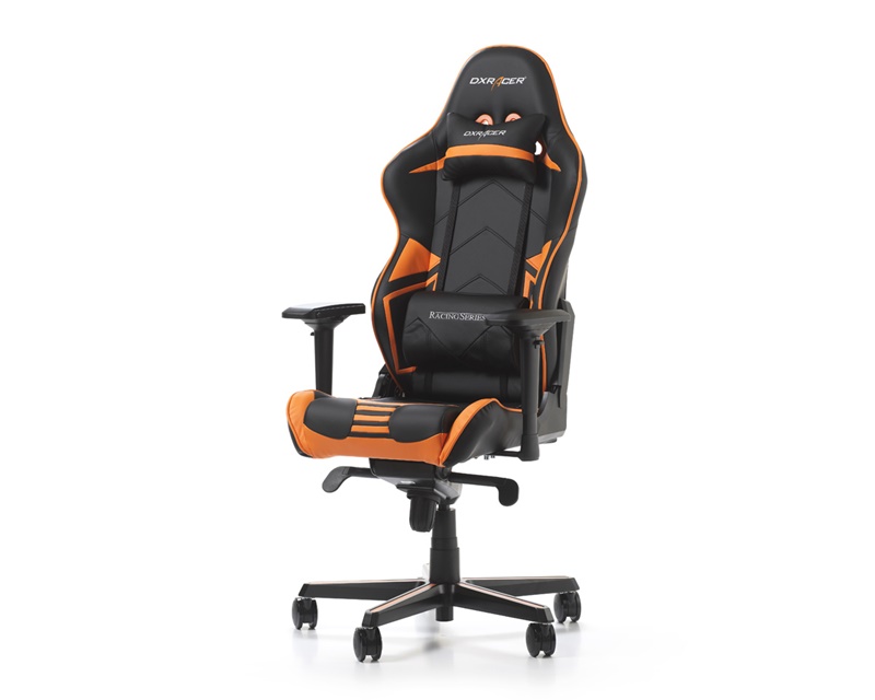 Gaming Chair DXRacer Racing PRO GC-R131-NO-V2 Black/Black/Orange (Max Weight Height 115kg/165-195cm Carbon Look Vinyl & PU)