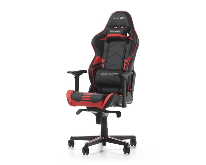 Gaming Chair DXRacer Racing PRO GC-R131-NR-V2 Black/Black/Red (Max Weight Height 115kg/165-195cm Carbon Look Vinyl & PU)