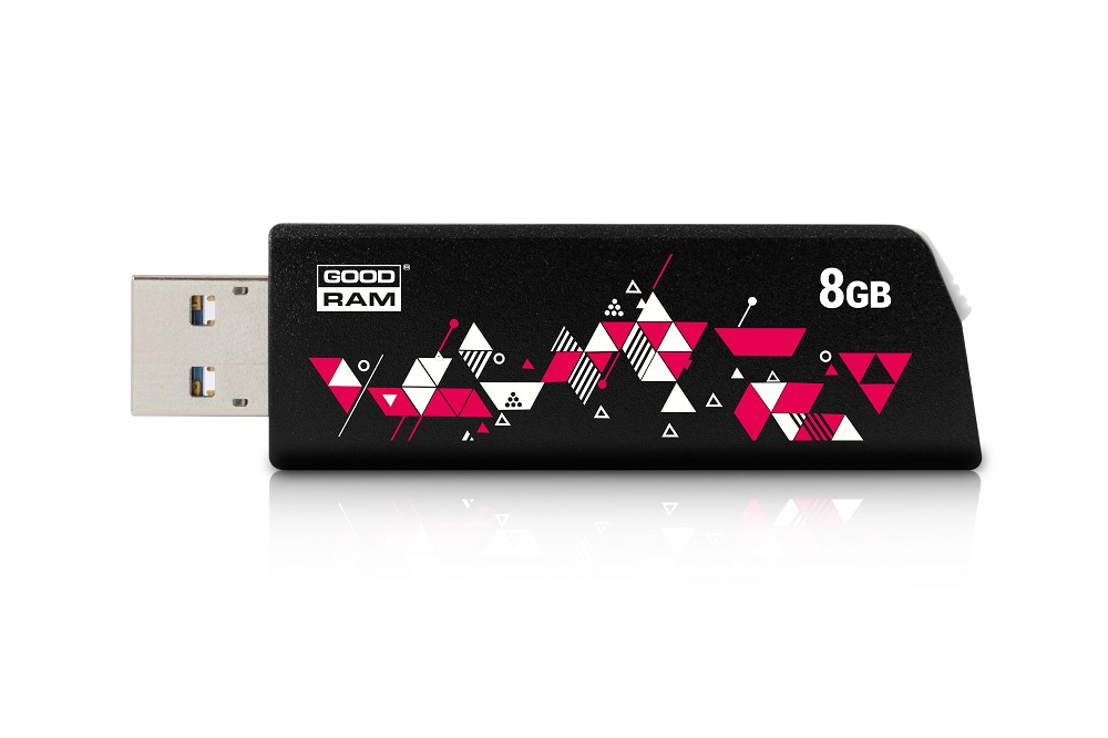 8GB USB Flash Drive GOODRAM UCL3 CL!CK UCL3-0080K0R11 Black USB3.0