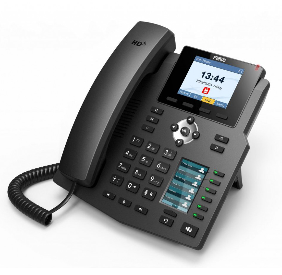VoIP phone Fanvil X4G Black Colour Display, SIP support