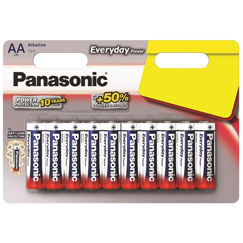 Battery Panasonic EVERYDAY Power Alkaline AA LR6REE/10B4F 1.5V 10-Blisterpack