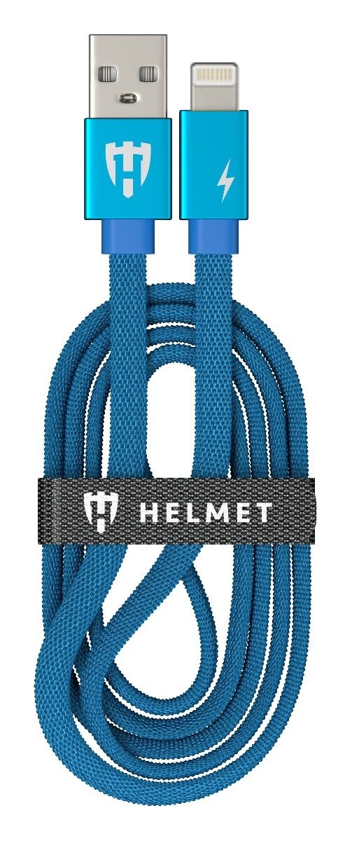 Cable Lightning to USB 1.0m HELMET Kevlar Flat Blue