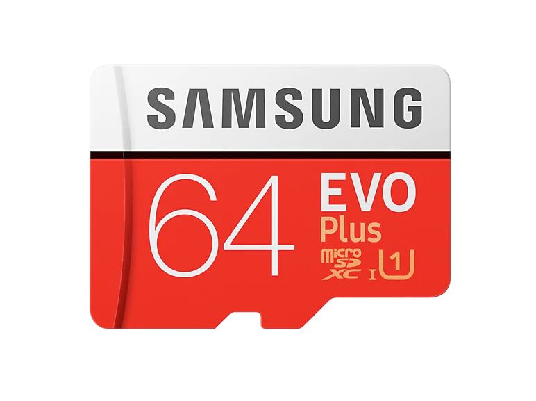 64GB microSDXC Samsung EVO Plus MB-MC64HA (Class 10 UHS-I U1 with SD adapter R/W:100/20MB/s)