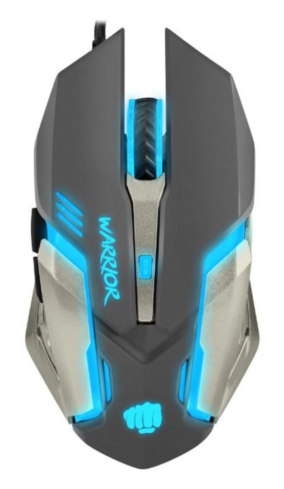 Mouse Fury Warrior Gaming Black-Silver USB