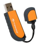 8GB USB Flash Drive Transcend JetFlash V70 Orange Rubber Sporty USB2.0