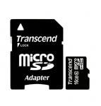16GB microSDHC Transcend Class 10 (200X SD Adapter) TS16GUSDHC10