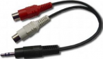 Audio Adapter Cable 0.2m Gembird CCA-406 stereo plug to 2 x phono sockets