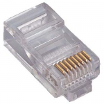 RJ45 Modular Plug Cat.5E Long Type 3u" Gold plated 100pcs/bag