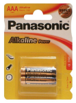 Battery Panasonic Alkaline Power Alkaline AAA LR03REB/2BP1.5V 2-Blisterpack