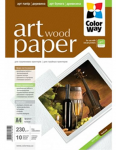 Photo Paper ColorWay A4 Art Wood GlossyFinne 230g 10p (PGA230010WA4)