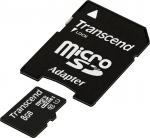 8GB microSDHC Transcend Class 10 UHS-I 400X SD Adapter