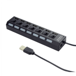 USB 2.0 HUB Gembird UHB-U2P7-02 Black 7-ports