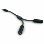 Audio Splitter Cable XtremeMac Splitter for Headphone Black 3.5mm Nylon