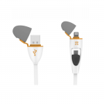 Cable Lightning 1.1m XtremeMac Universal Flat Cable LT+MicroUSB for Apple MFI Certified