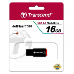 16GB USB Flash Drive Transcend JetFlash 310 Black Capless (R/W:18/8MB/s USB2.0)