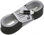 Cable Lightning to USB 1.5m Omega OUKFBIP15B Fabric-Braided Black