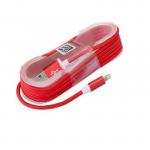 Cable Lightning to USB 1.5m Omega OUKFBIP15R Fabric-Braided Red