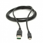 Cable micro USB to USB 1.0m Cablexpert CC-mUSB2D-1M Double side AM Black