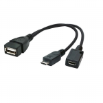 OTG Adapter Cable micro BM/micro BF-AF 0.15m Cablexpert A-OTG-AFBM-04