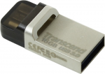 16GB USB Flash Drive Transcend JetFlash 880 Silver Metal Case OTG(R/W:90/12MB/s USB3.0/Micro-USB)