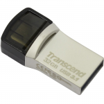 32GB USB Flash Drive Transcend JetFlash 890 Silver Metal Case OTG(R/W:90/30MB/s USB3.1/Type-C)