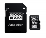 16GB microSDHC GOODRAM M1A4-0160R11 class 10 UHS I SD adapter