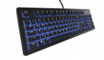 Keyboard STEELSERIES Apex 100 Membrane Gaming Blue LED light US USB