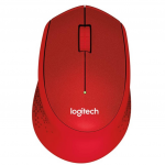 Mouse Logitech M330 SILENT PLUS Red Wireless USB