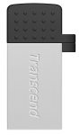 64GB USB Flash Drive Transcend JetFlash 380 Silver Metal Case OTG (R/W:20/10MB/s USB2.0/Micro-USB)