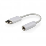 Audio Adapter Type-C to Jack 3.5mm Cablexpert CCA-UC3.5F-01-W White